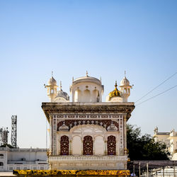 View of details of architecture inside golden temple - harmandir sahib in amritsar, punjab, india