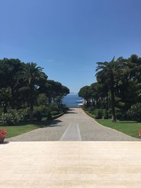 View of footpath along sea