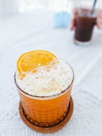 Close-up of drink on table