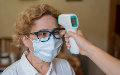 Portrait of a woman wearing eyeglasses