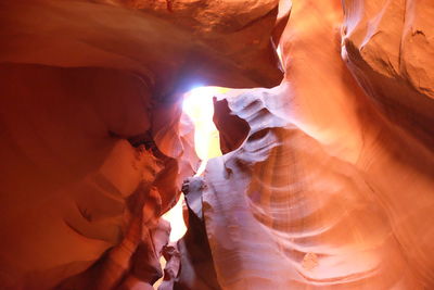 Colorful sandstone wall formation picture in antelope canyon