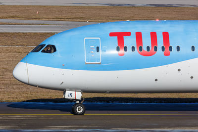 View of airplane at airport