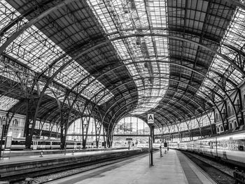 Train at railroad station platform