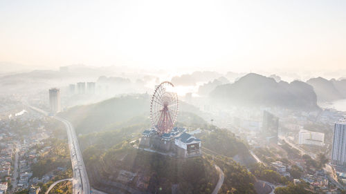 Panoramic view of city buildings against sky