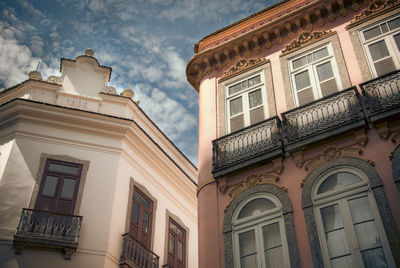 Low angle view of old building against sky