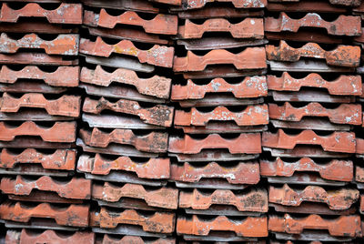 Full frame shot of roof tiles