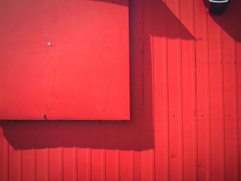 Full frame shot of red wall