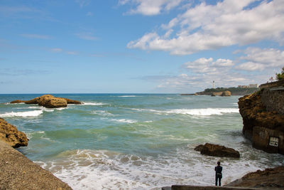 Scenic view of sea against sky