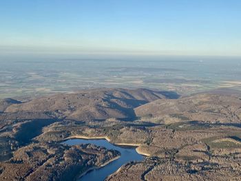 Aerial view of landscape against sky