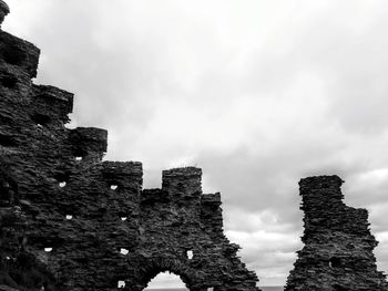 Low angle view of historic building against sky