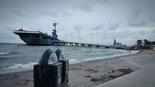 View of boats in sea