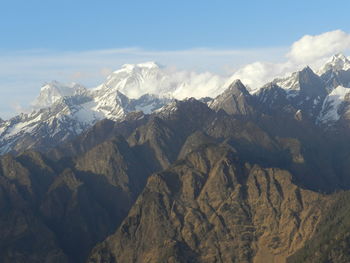 Low angle view of mountain range