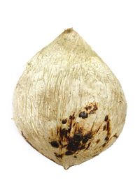 Close-up of bread against white background