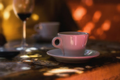 Close-up of drink on table