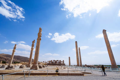 Panoramic view of traditional building against sky