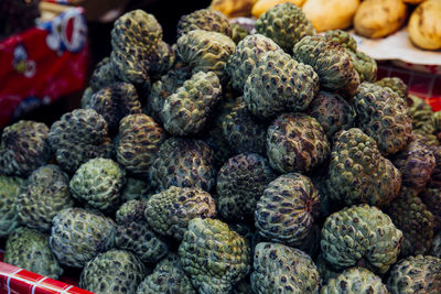 Close-up of fruits for sale at market stall