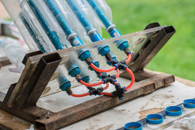 Close-up of science project on table