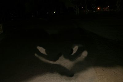 View of illuminated tunnel