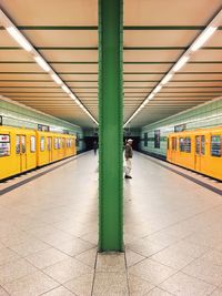 Train at railroad station platform