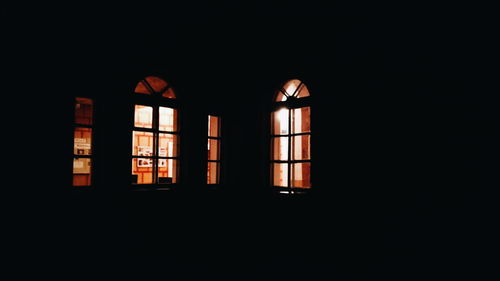View of dark room