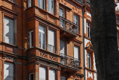 Orange french brick building