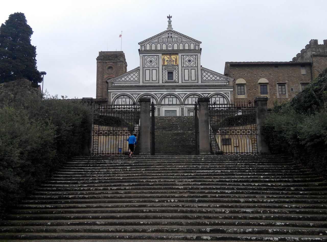 architecture, built structure, building exterior, steps, religion, place of worship, famous place, travel destinations, history, spirituality, tourism, travel, sky, church, steps and staircases, incidental people, staircase, day