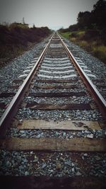 Railroad tracks against sky