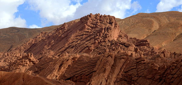 Panoramic view of desert against sky
