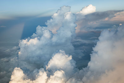 Aerial view of clouds in sky