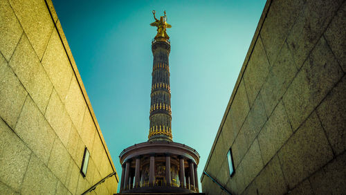 Low angle view of victory column from berlin
