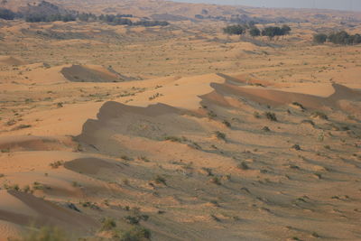 Aerial view of desert
