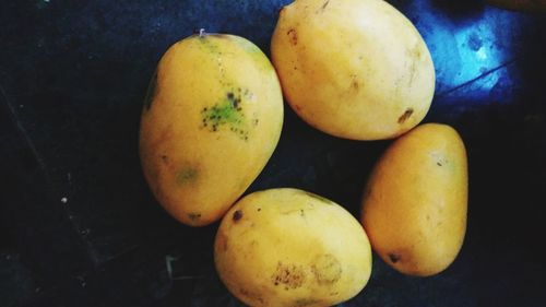 High angle view of oranges on table