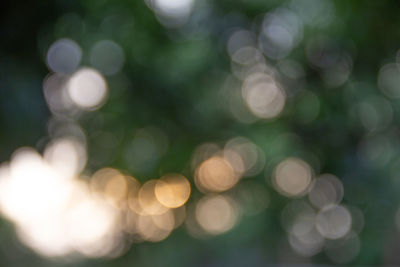 Defocused image of lights