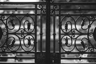 Close-up of metal gate