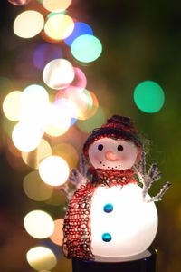 Close-up of illuminated christmas decoration