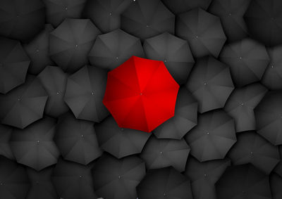 High angle view of umbrella