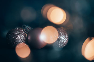 Close-up of christmas ornaments