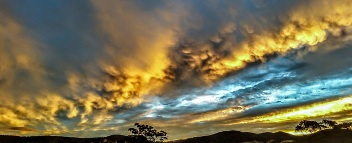 Scenic view of landscape against cloudy sky