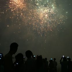 People enjoying at night