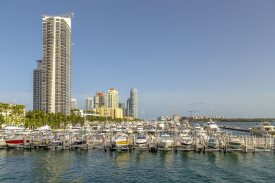 Boats in harbor