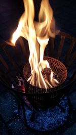 Firebasket with wood pile