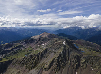 Scenic view of dramatic landscape against sky