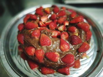 Close-up of strawberries in bowl