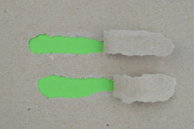 Close-up of green painted on white background