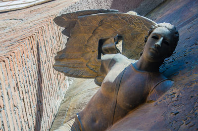 Close-up of horse statue
