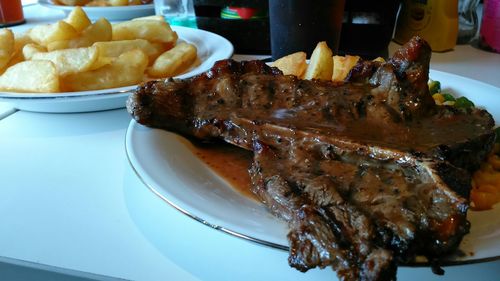 Close-up of served food