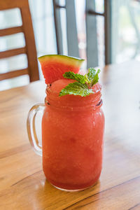 Close-up of drink on table