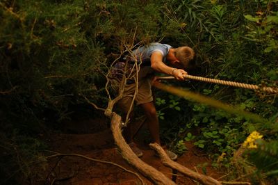 Full length of woman standing on grass