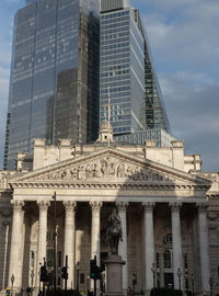 Low angle view of buildings in city