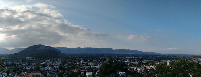 Panoramic shot of townscape against sky